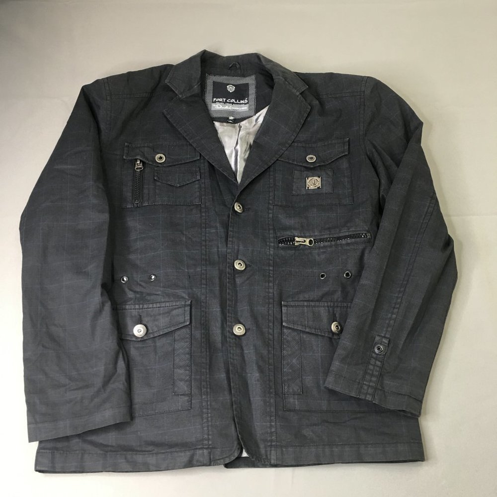 Men's Dark Gray Military Jacket